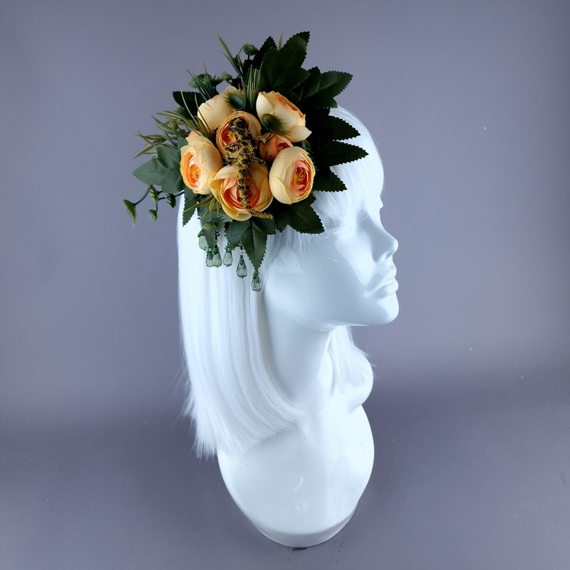Lizzy Flower & Lizard Mini Fascinator