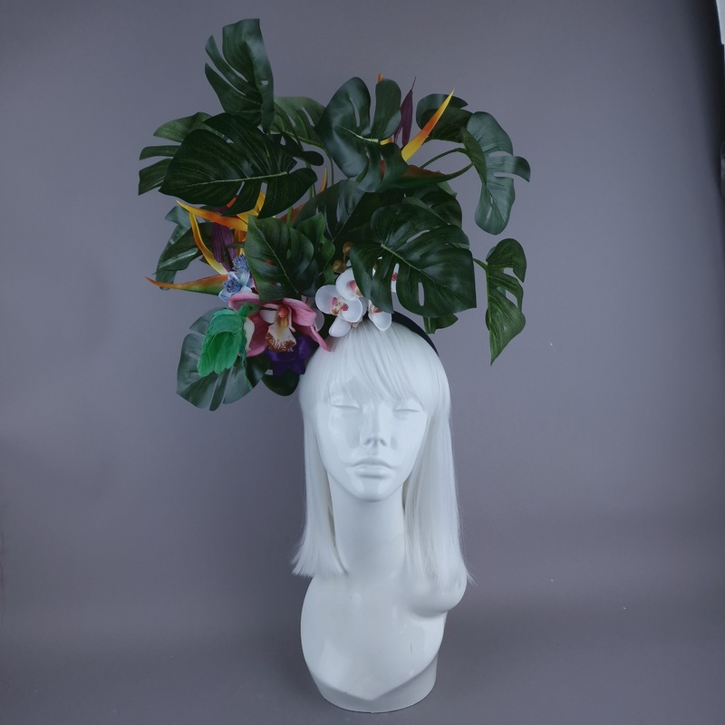 Palila Tropical Flower & Leaf Headdress