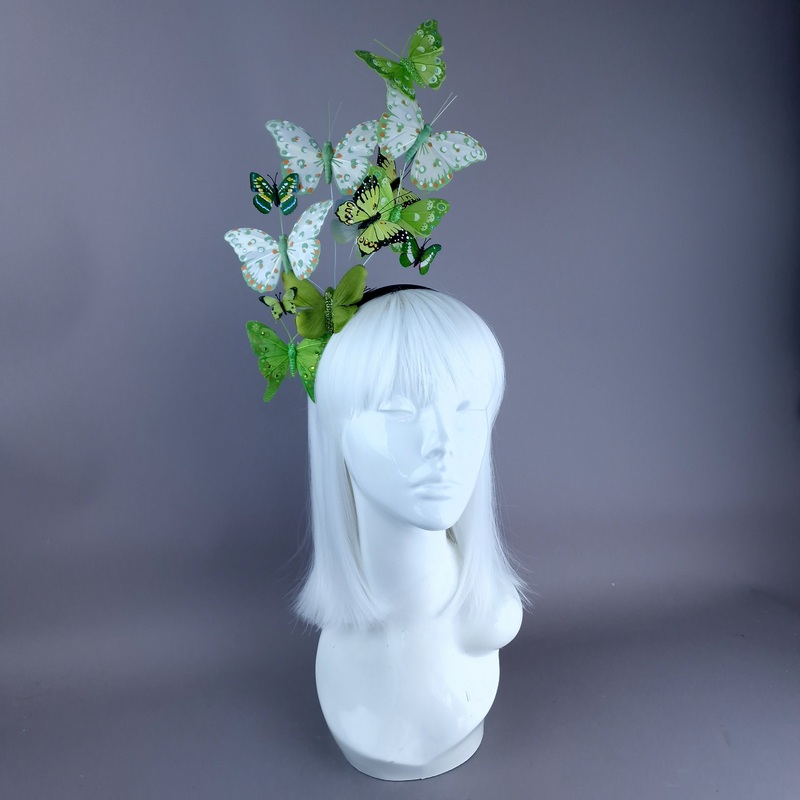 Perhonen Green Butterfly Headdress