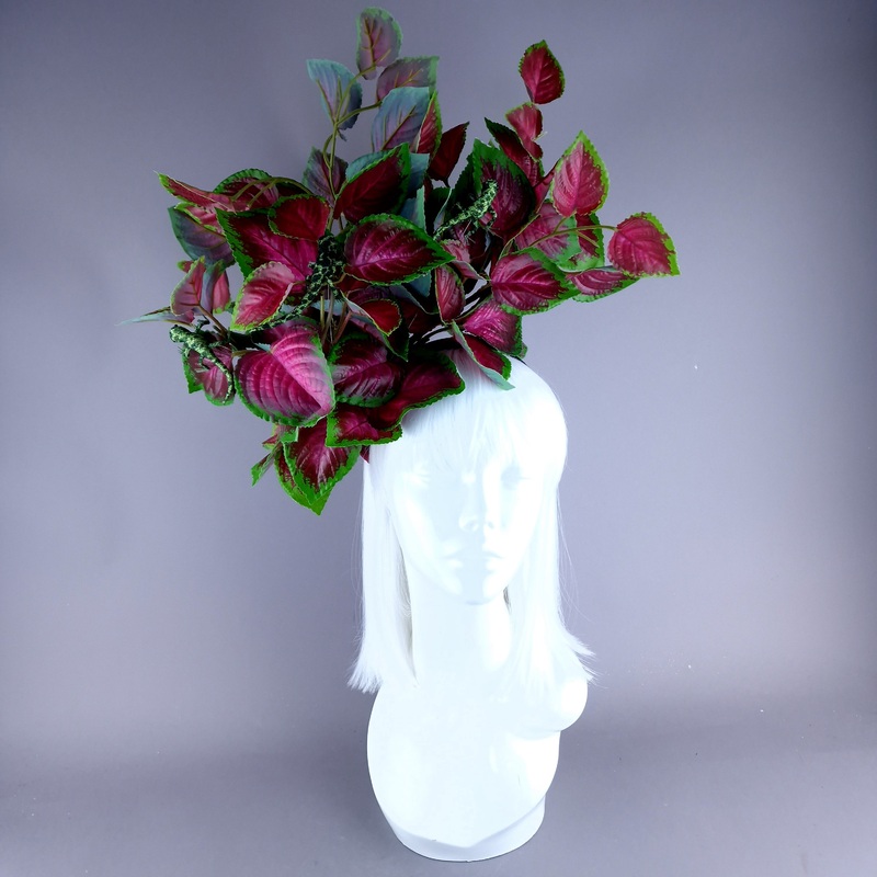 Shailagh Pink Leaf & Lizard Headdress