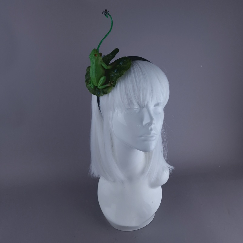 Snack Frog, Lilypad & Fly Headpiece