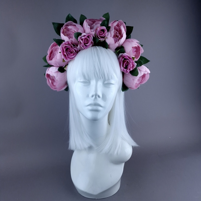Valonia Pink Roses Flower Crown