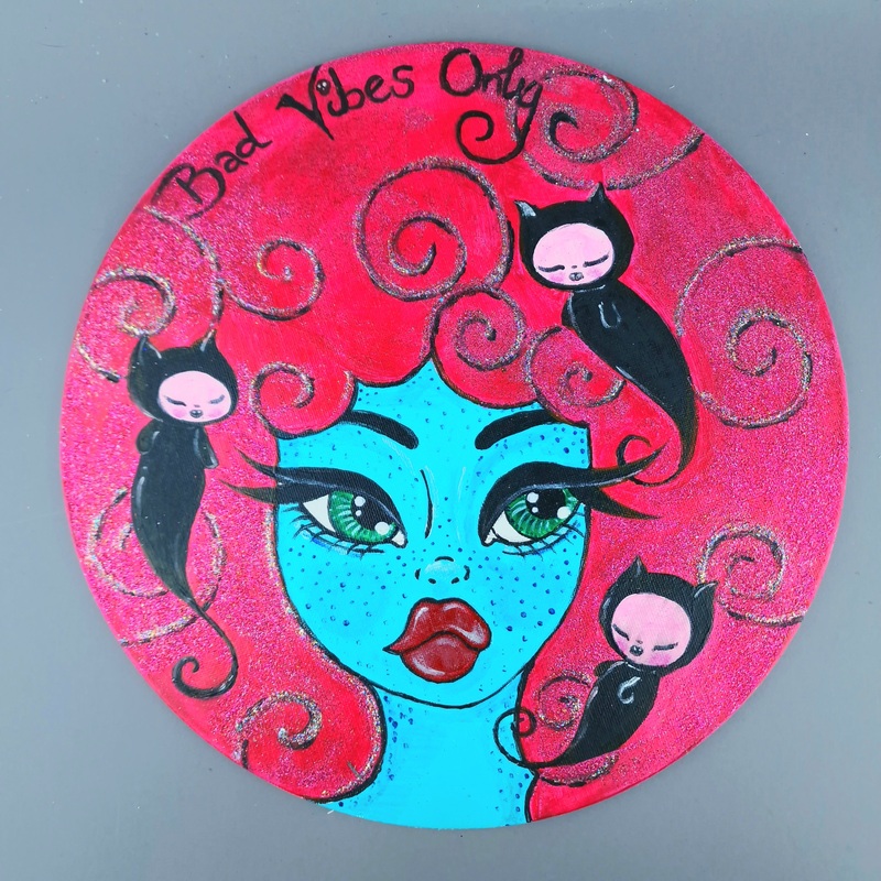 Bad Vibes Only Painting