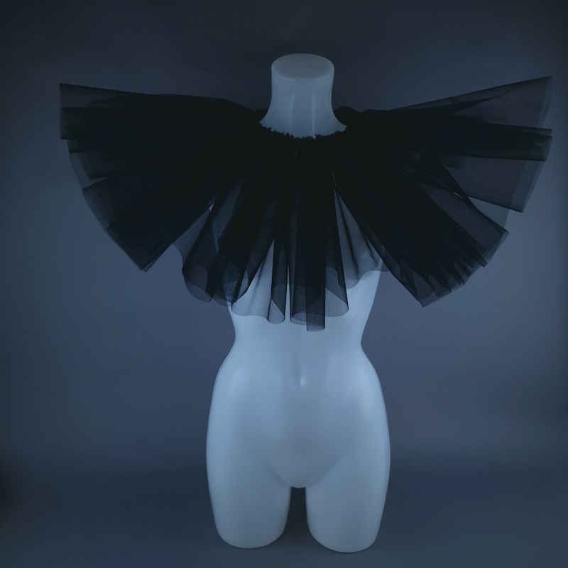 Bobo Black Neck Ruffle, Clown Collar - 10 Colours Available!!!!