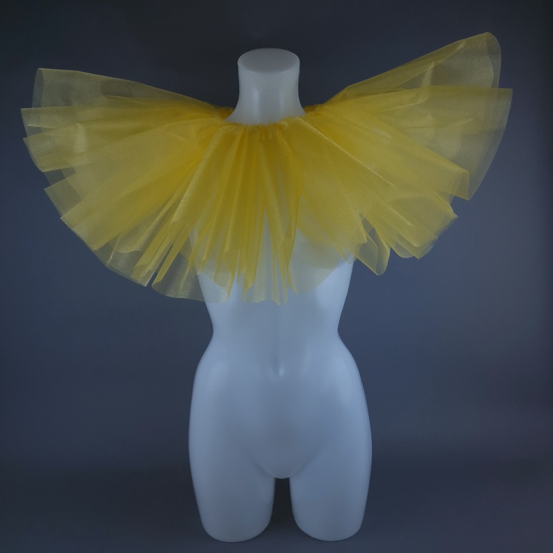 Bobo Yellow Neck Ruffle, Clown Collar - 10 Colours Available!!!!