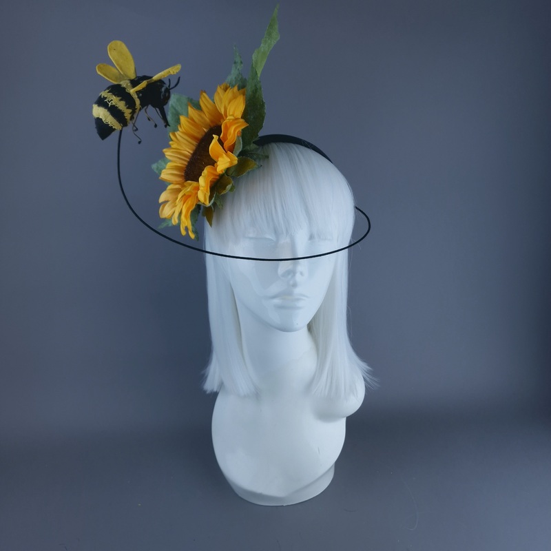 Buzzin Bee & Sunflower Headband Headpiece