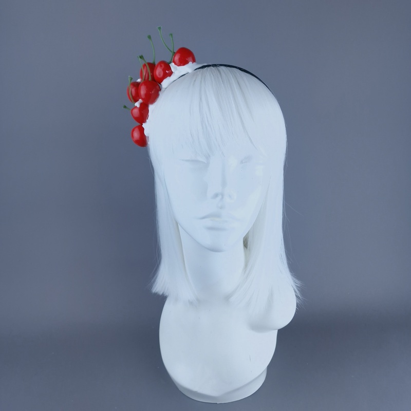 Cheri Pie Cherry & Cream Headband Headpiece