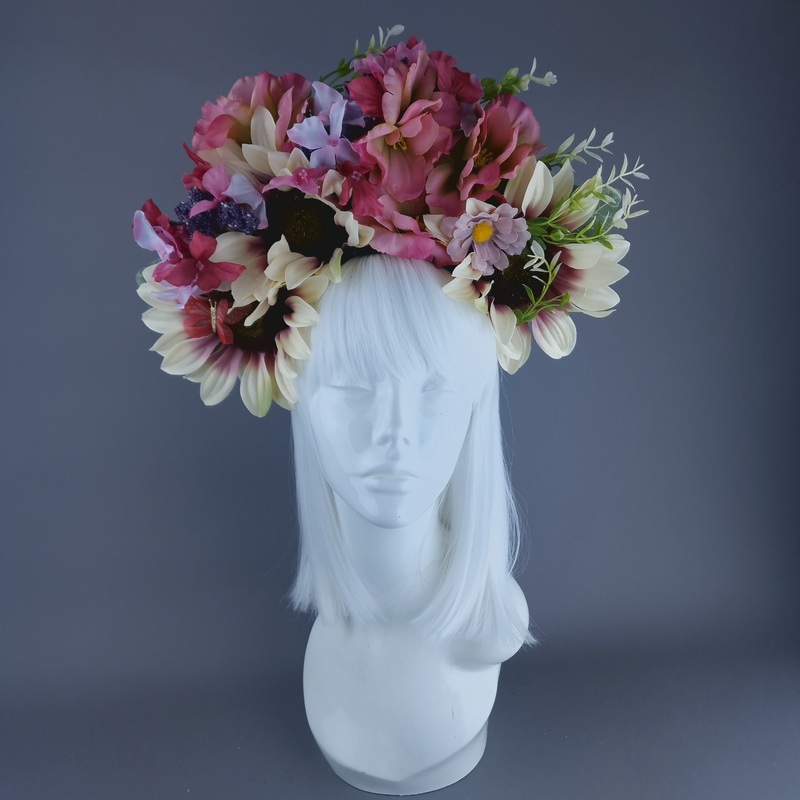 Delora Flower Crown Headband Headpiece