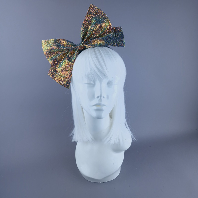 Dilly Glitter Bow Headband Headpiece