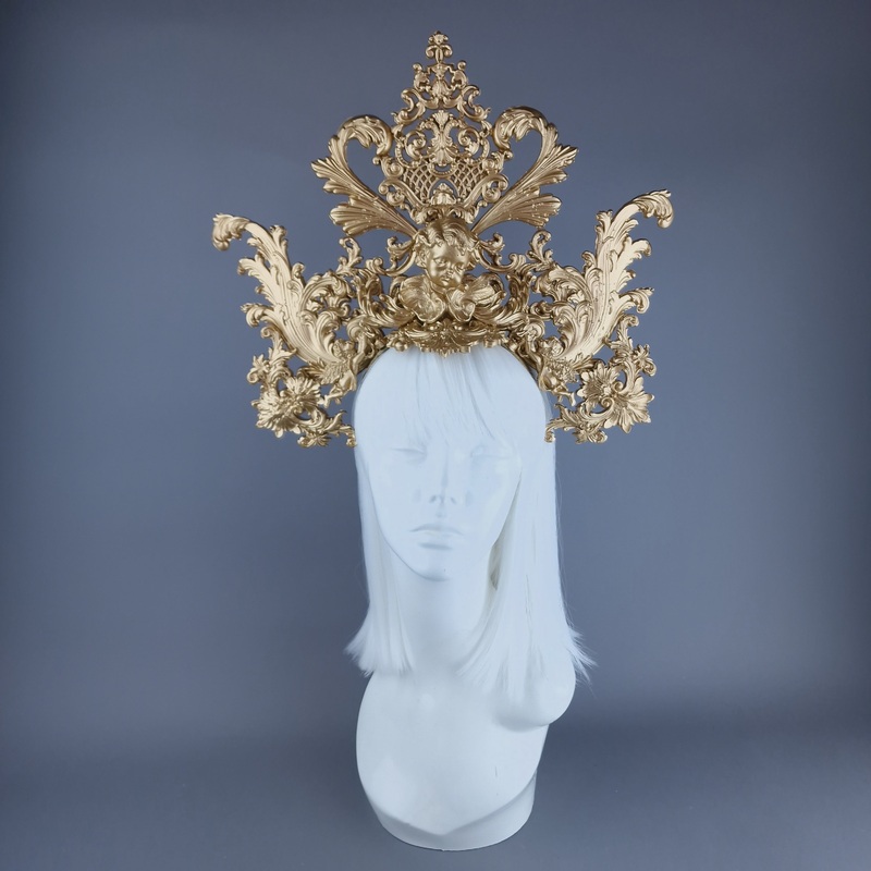 Idol Gold FIligree & Cherub Halo Headdress