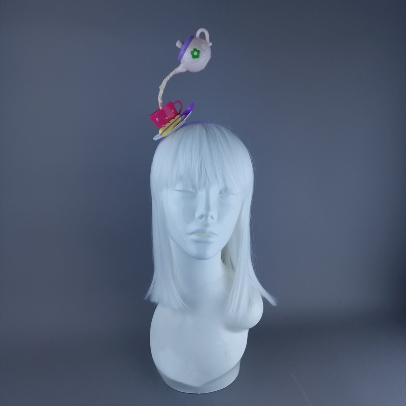 Spill The Tea Pink Teapot & Cup Headpiece