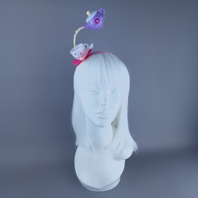 Spill The Tea Purple Teapot & Cup Headpiece