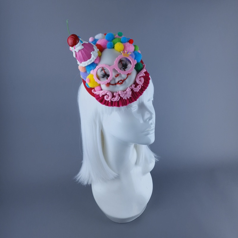 Sweetie Pie Colourful Clown Circus Fascinator Hat