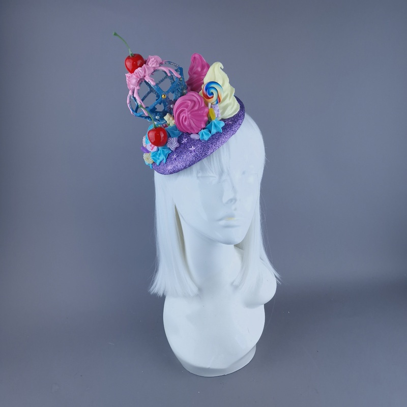 Antoinette Crown, Cherries & Cream  Food Fascinator Hat