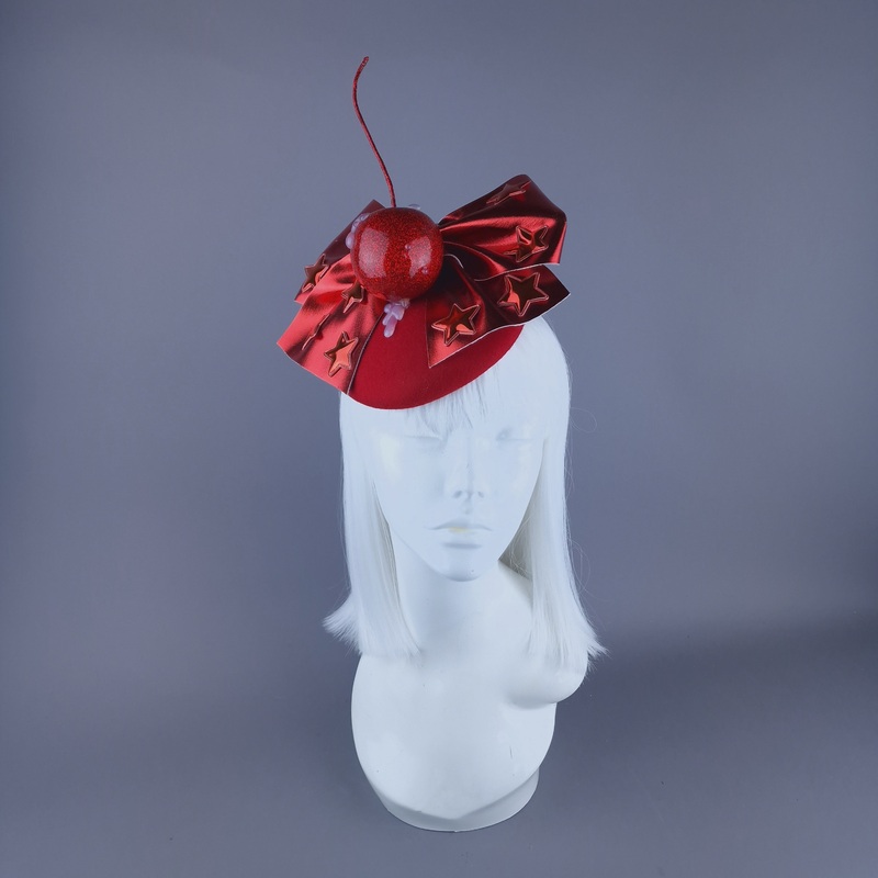 CherroGiant Cherry & Bow Food Fascinator Hat