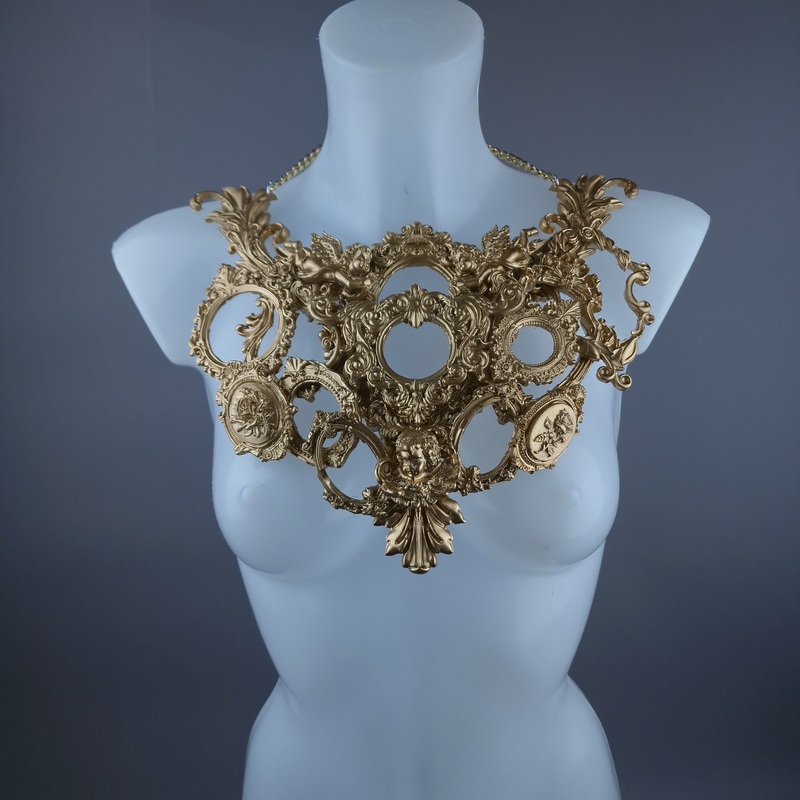 Framed Gold Frames & Filigree Neckpiece