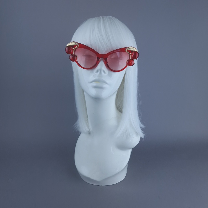 Jelly Red Cherry Cateye Sunglasses