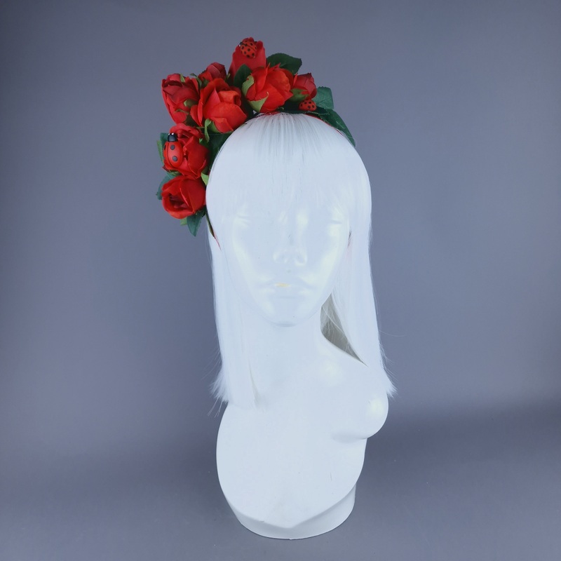 Ladybug Red Rose & Ladybird Flower Headdress