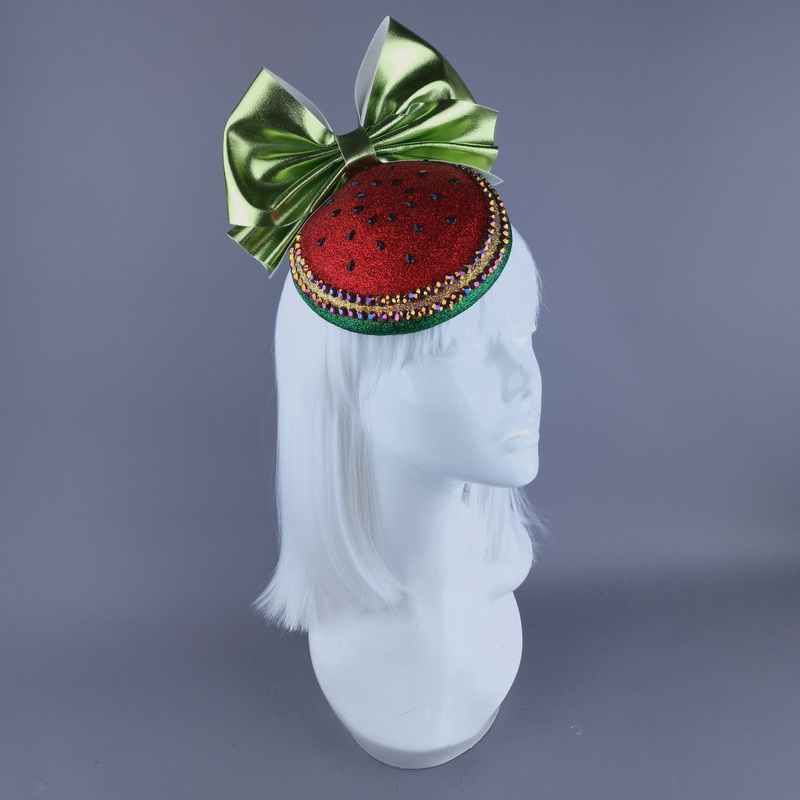 Peace Glitter Watermelon Fascinator Hat (Charity)