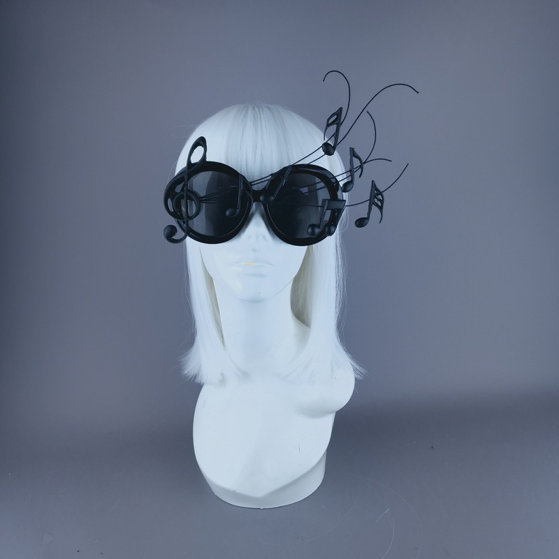 Song Oversized Round Musical Note Sunglasses