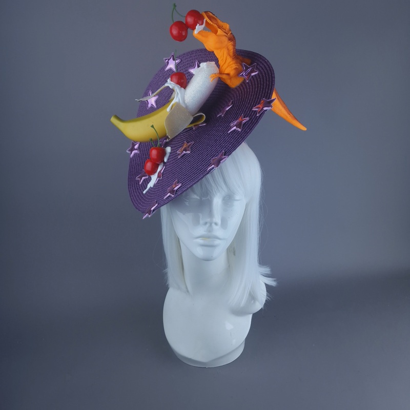 T-RexX Colourful Fruit & Dinosaur Fascinator Hat