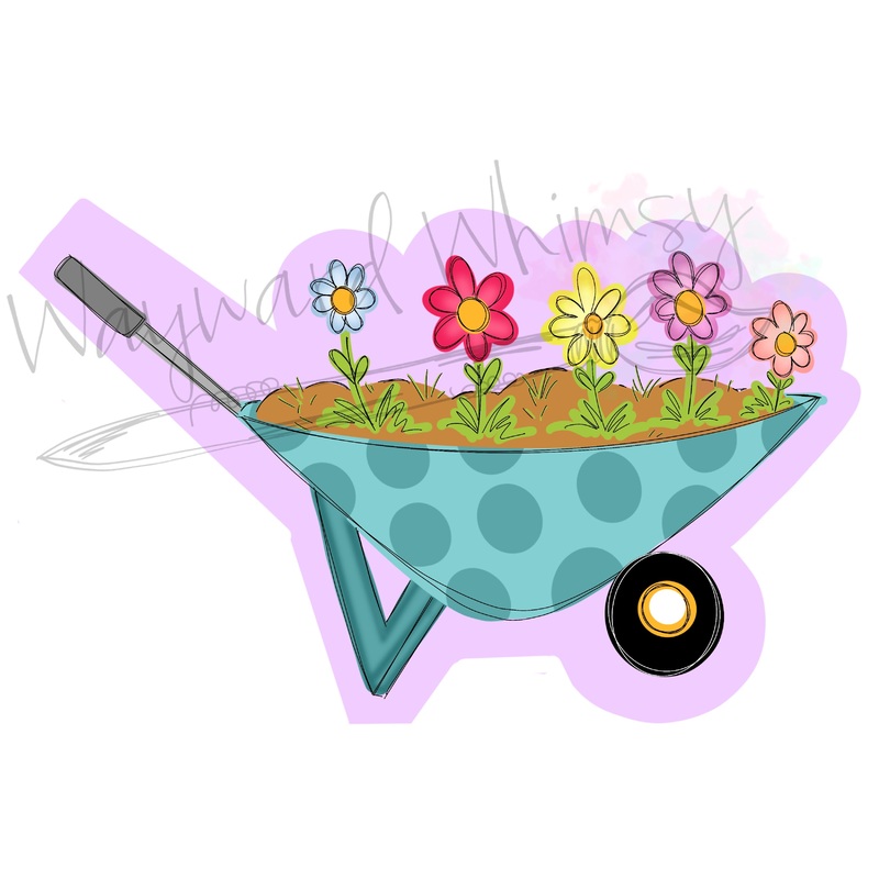 WWW Wheelbarrow with Flowers
