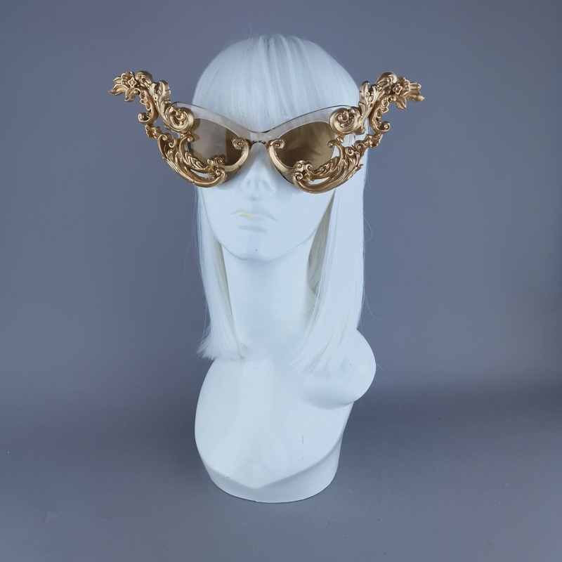 Zeus Gold Filigree Ornate Sunglasses