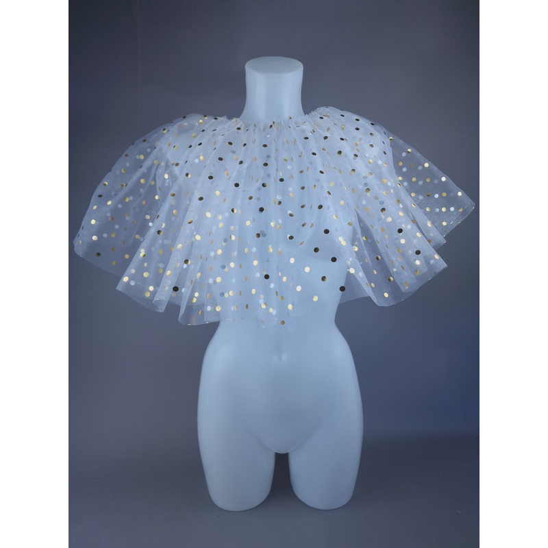 Bobo Spotted Neck Ruffle, Clown Collar