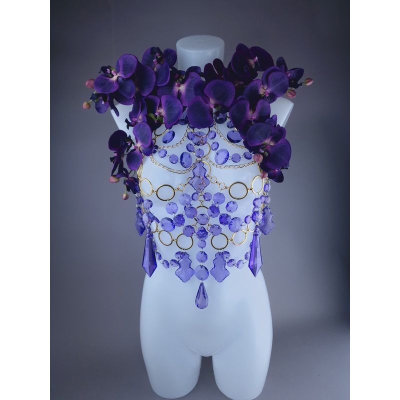 Empress Purple Orchid Jewel & Chain Harness