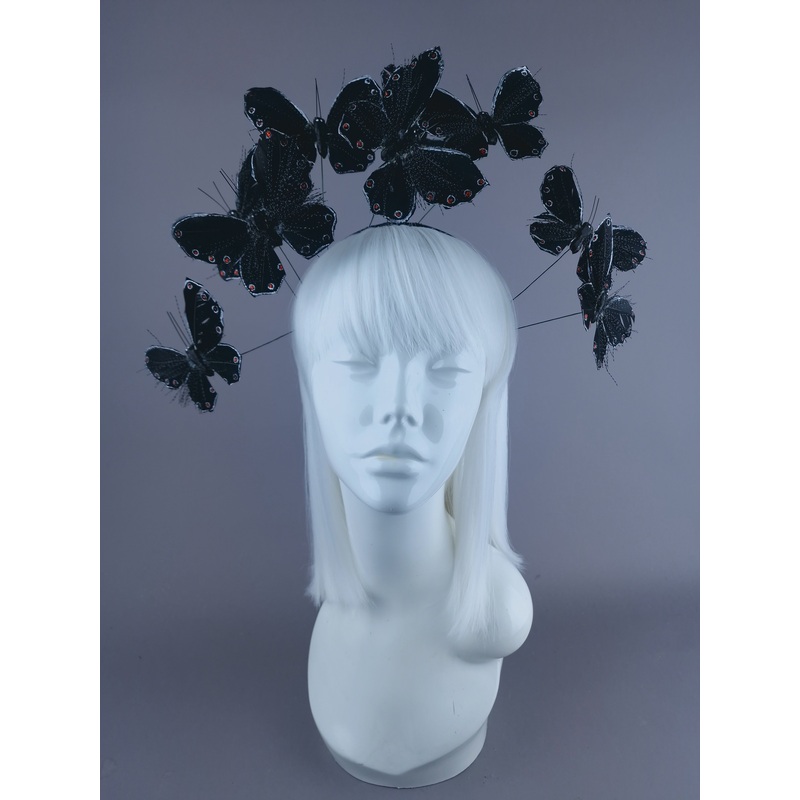 Flit Black Butterfly Headdress