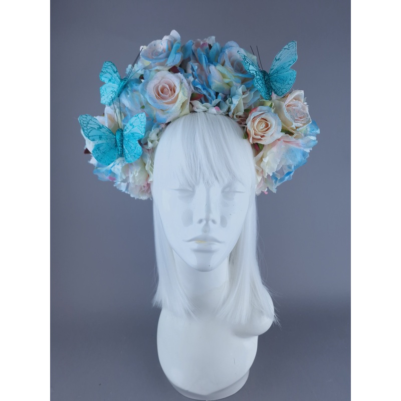 Lizzie Pastel Flower with Butterfly Headdress