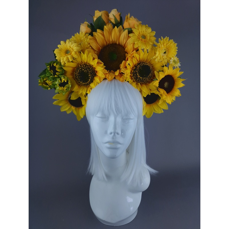 Sunn Yellow Sunflower Flower Headdress