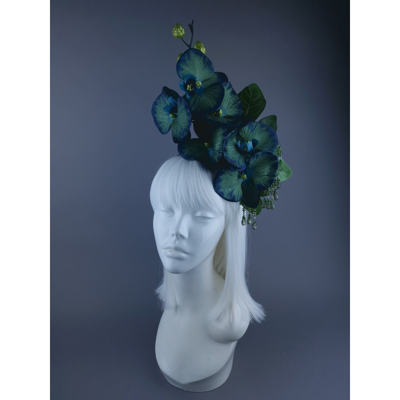 Blue Green Orchid Headdress