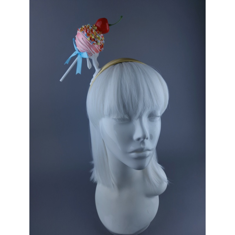 Cake-pop Dripping Cherry Cake Pop Lolly Headdress