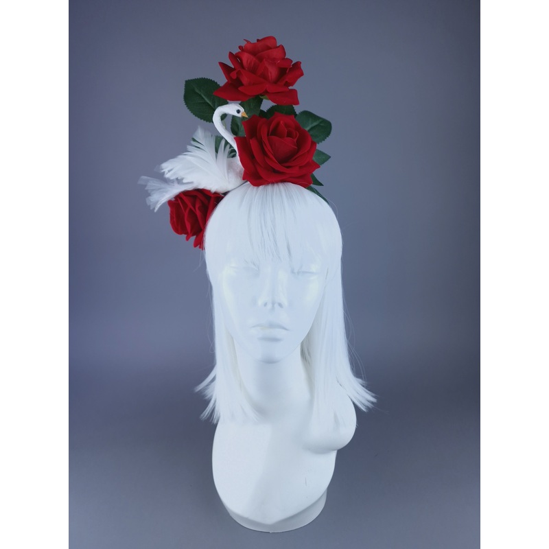 Cessna Swan & Red Roses Headpiece