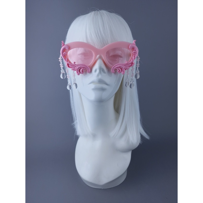 Fianna Pink Filigree  Beading Sunglasses