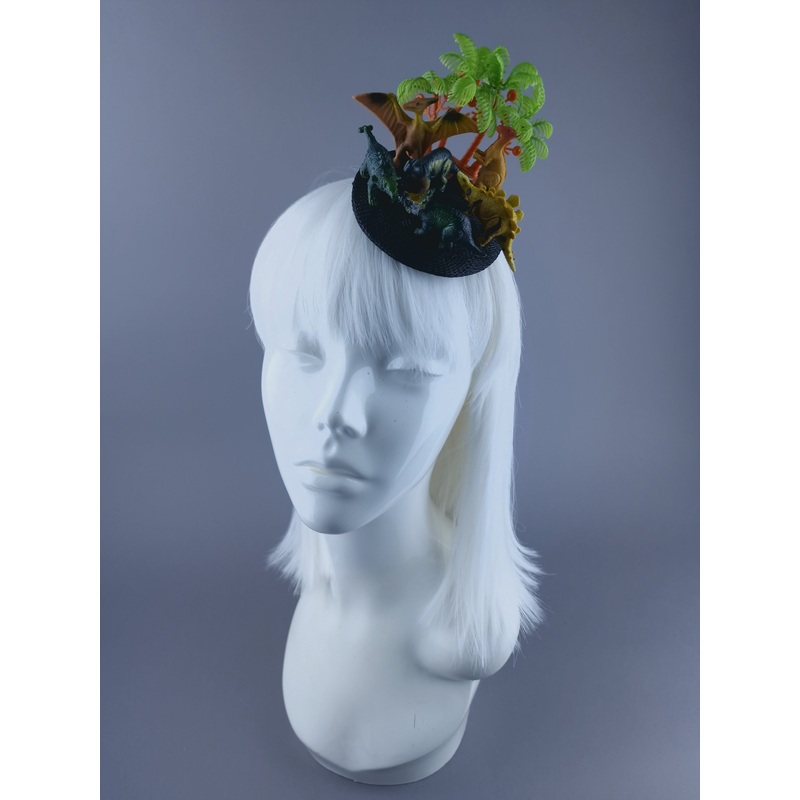 In the Beginning Dinosaur & Trees Mini Fascinator