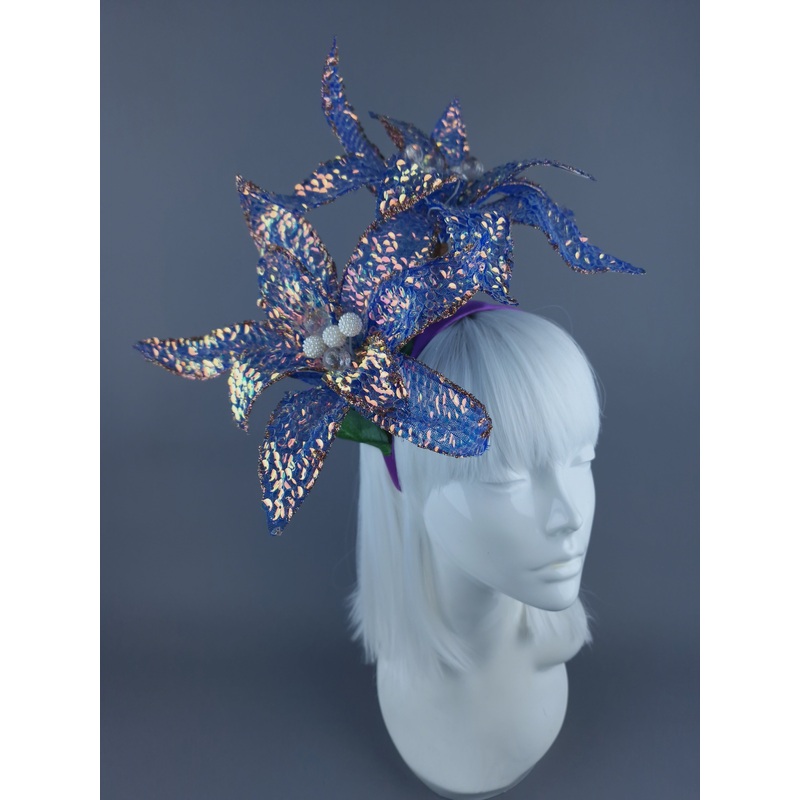 Shimmering Sequin Flower Headdress