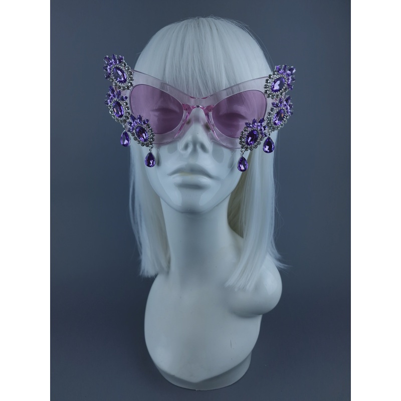 Zahra Purple Jewel Cateye Sunglasses