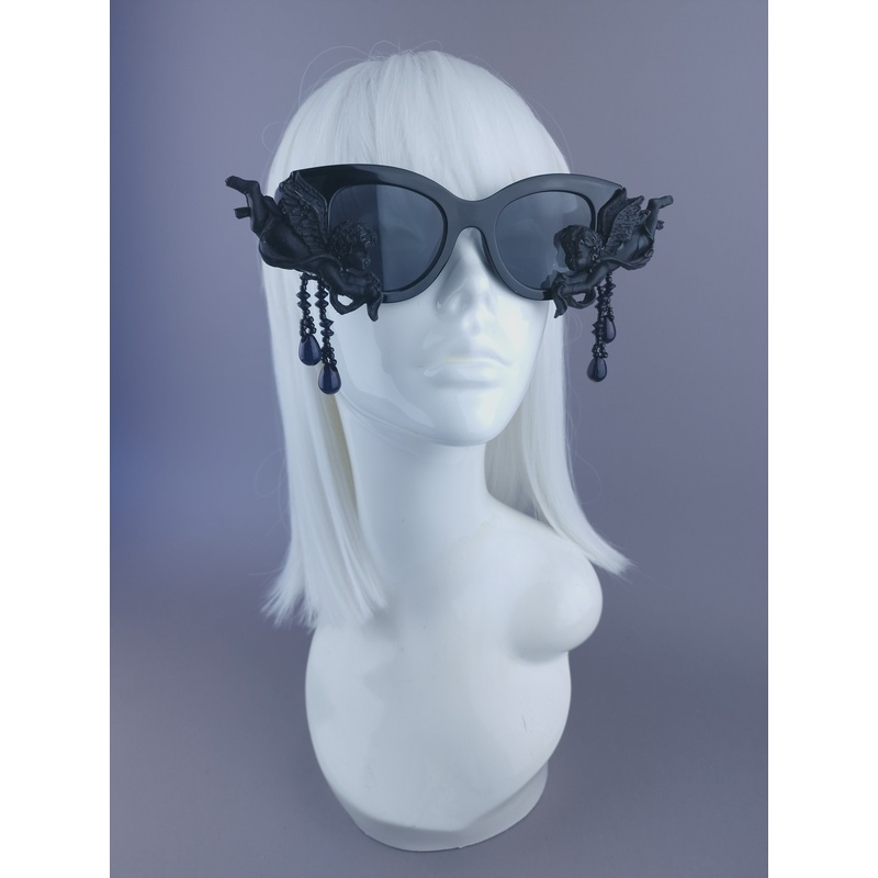 Astarte Black Cherub Angel & Beading Sunglasses