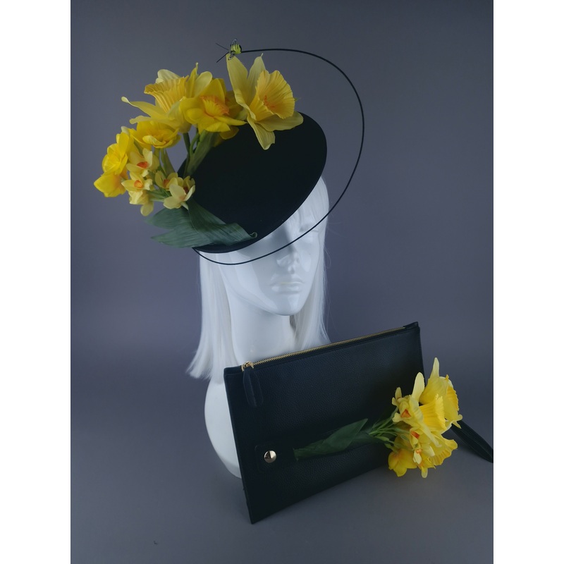 BESPOKE Daffodild Headpiece & Purse