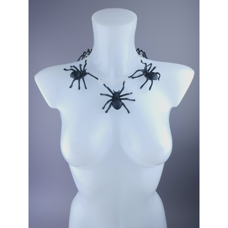Black Spiders Necklace