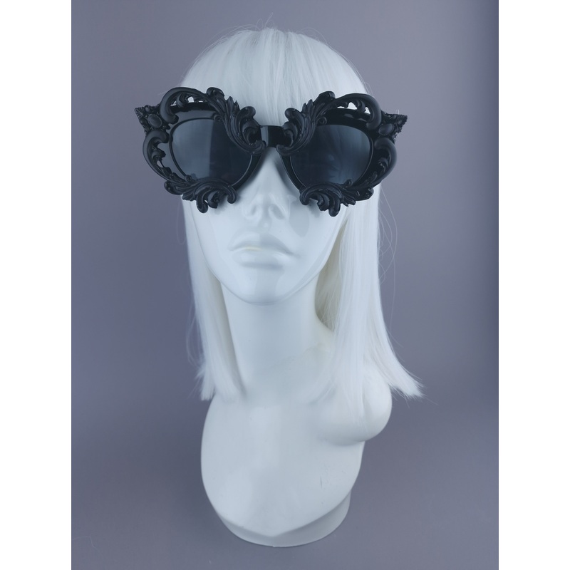 Cyanide Black Filigree Cateye Sunglasses