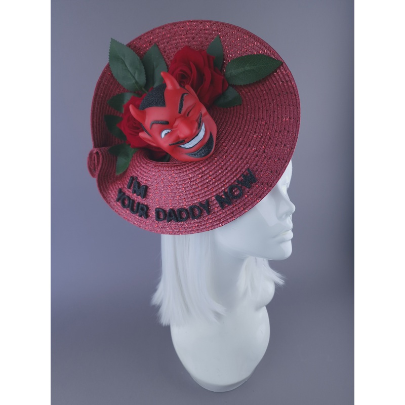 I'm Your Daddy Now Roses & Devil Quote Hat