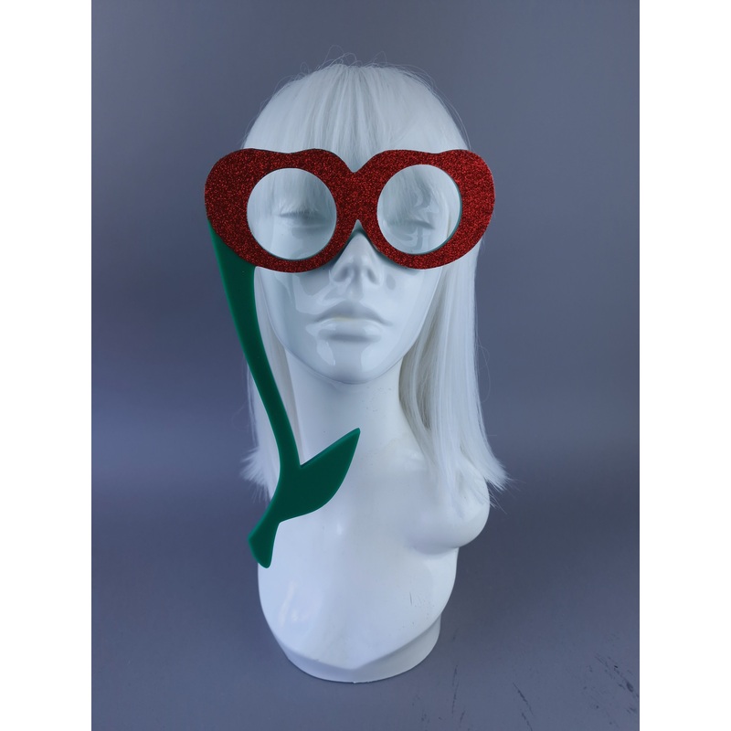 SAMPLE: Hand-held Glittered Cherry Mask