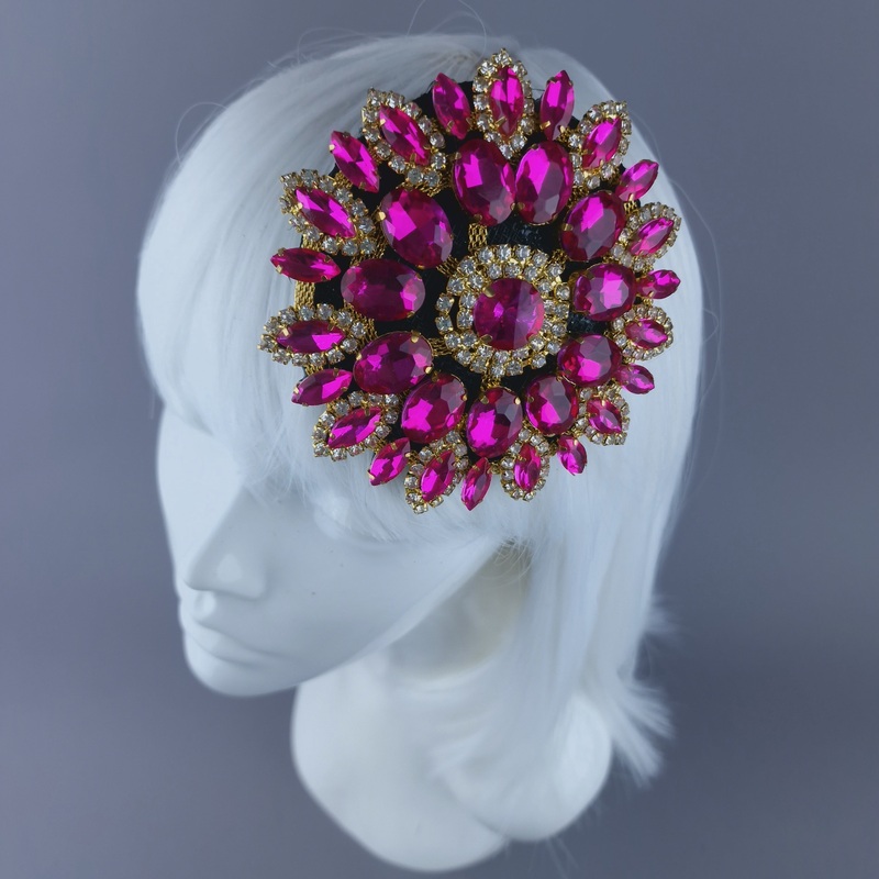 Sparkle Mini Pink Jewel Fascinator
