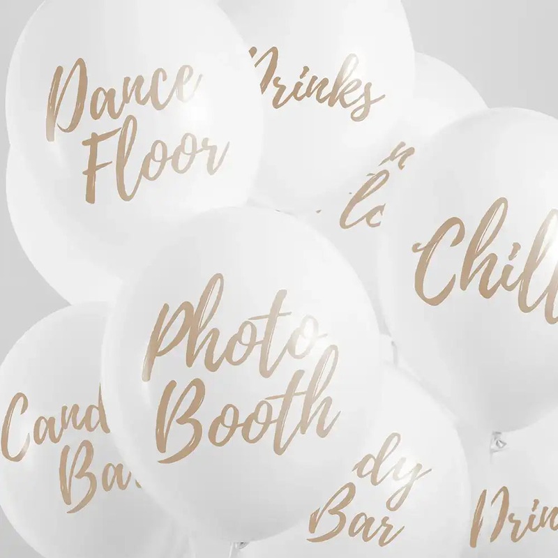 Signage Balloons Set - White (x6)