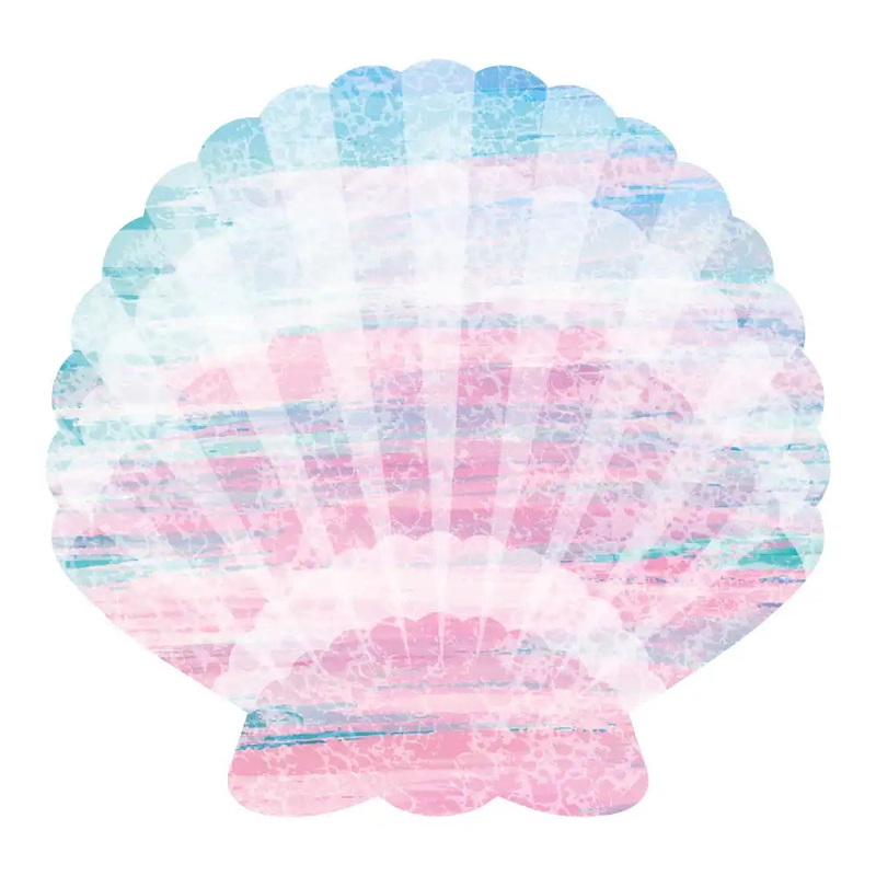 Queen of the Sea Shell Shaped Paper Plates (x8)