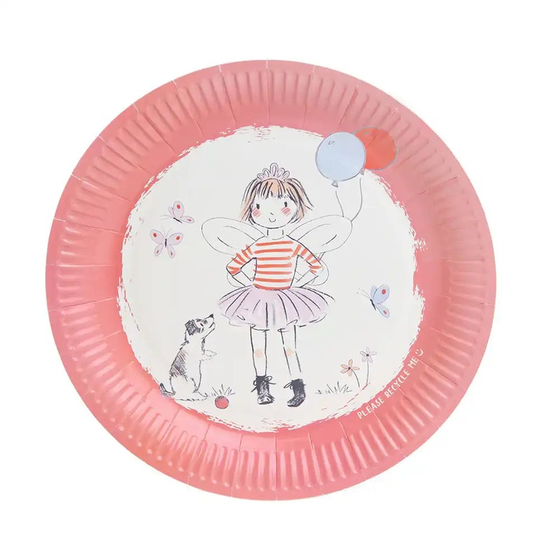 Tilly & Tigg Pink Paper Party Eco Plates (x12)