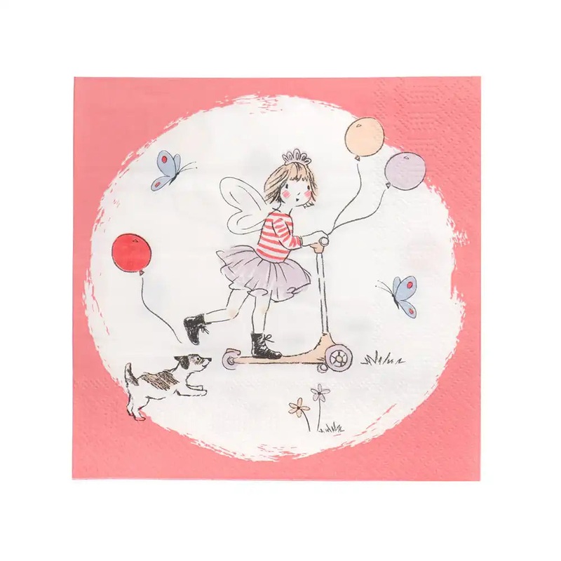 Tilly & Tigg Pink Party Eco Napkins (x12)